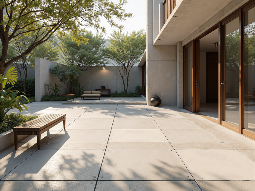 独栋别墅群落，花园庭院设计，现代简约建筑风格，绿树成荫的环境